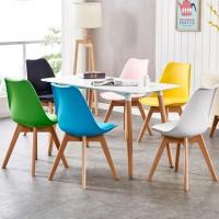 Sillas de ComedorBasic - Pack de 4 Sillas Nórdicas en Blanco, Negro y Gris con Asiento Tapizado y Patas de Madera de Haya Maciza (Negro) - details 7