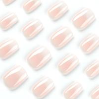Puntas de Uñas Reutilizables con Brillo Francés Gradiente de Lustre, Set de Adhesivo Completo, Adecuado para Mujeres y Niñas - details 3