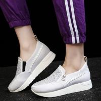 Zapatos de punta redonda plana con cremallera lateral inferior gruesa, zapatos deportivos casuales para mujer, zapatos de talla grande - details 19