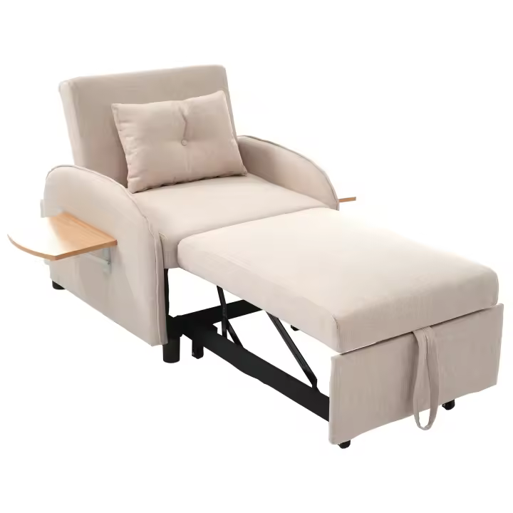 Sofá Cama Extensible Multifuncional Función de Cama, Silla Retráctil, Mesa de Té Plegable - 1