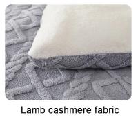 Manta de Invierno Super Grosora y Cálida para Cama con Peso de Cachemira Artificial Suave y Cómoda Calidez de Cojín de Cuero de Lamb - details 10