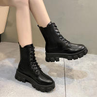 Nuevas botas cortas negras de moda geniales de moda botas de mujer de tacón grueso de suela gruesa - details 18