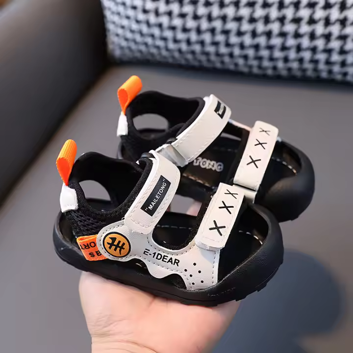 Sandalias anti-retroceso Baotou, zapatos de playa antideslizantes de suela blanda para niños marea - 1