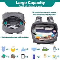 Mochila GRANDE para cambiar pañales, bolso multifuncional para bebé con cambiador portátil - details 4