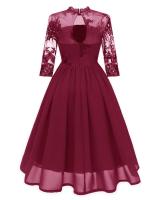2024 nuevas mujeres 3/4 mangas nupcial encaje elegante vestidos de invitados de boda Sexy transparente gran vientre vestido Formal de graduación mujeres - details 3