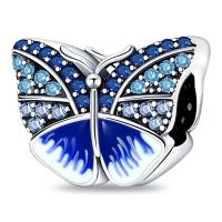 Cuelga de Plata de Cobre con Encanto de Mariposa Dragón Volador Abejas Búho - details 6
