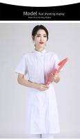 Bata de laboratorio blanca, uniforme médico femenino de manga corta/larga, uniforme de laboratorio de algodón, traje de trabajo para salón de belleza y farmacia - details 13