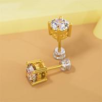 Pendientes de diamantes de moissanita de oro auténtico 18K originales regalo delicado para mujer joyería fina hechos en China - details 7