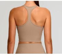 Camiseta interior de Yoga i-word para mujer, Top deportivo de secado rápido a prueba de golpes, sujetador informal con belleza fruncido en la espalda, ropa interior de Fitness para gimnasio, novedad - details 19