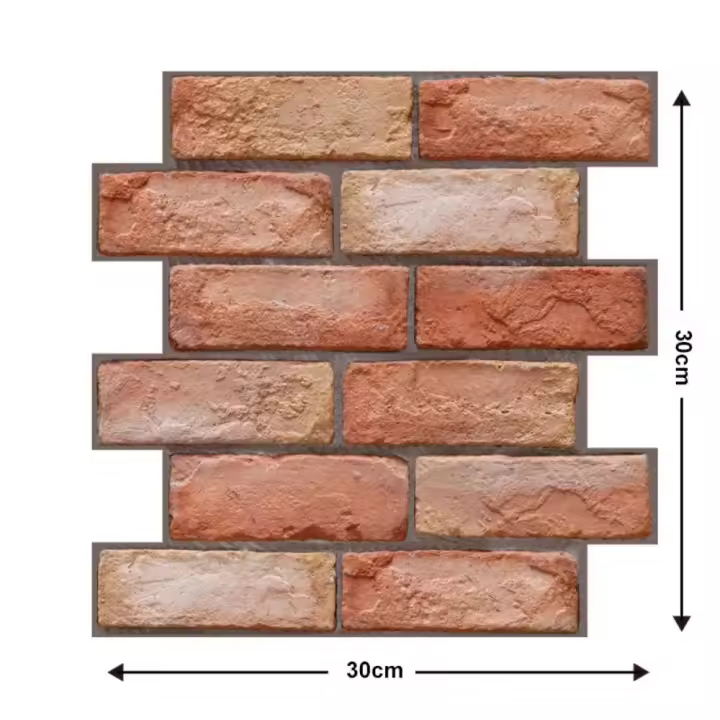 Papel tapiz autoadhesivo impermeable con diseño de ladrillo para renovación de paneles de pared, papel tapiz 3D, calcomanía de pared para decoración de pared - 1