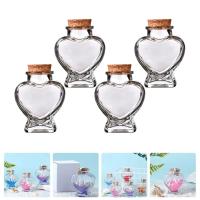 2 uds/4 Uds transparentes con corchos en forma de corazón ing Perfume botellas de vidrio Drift viales - details 3