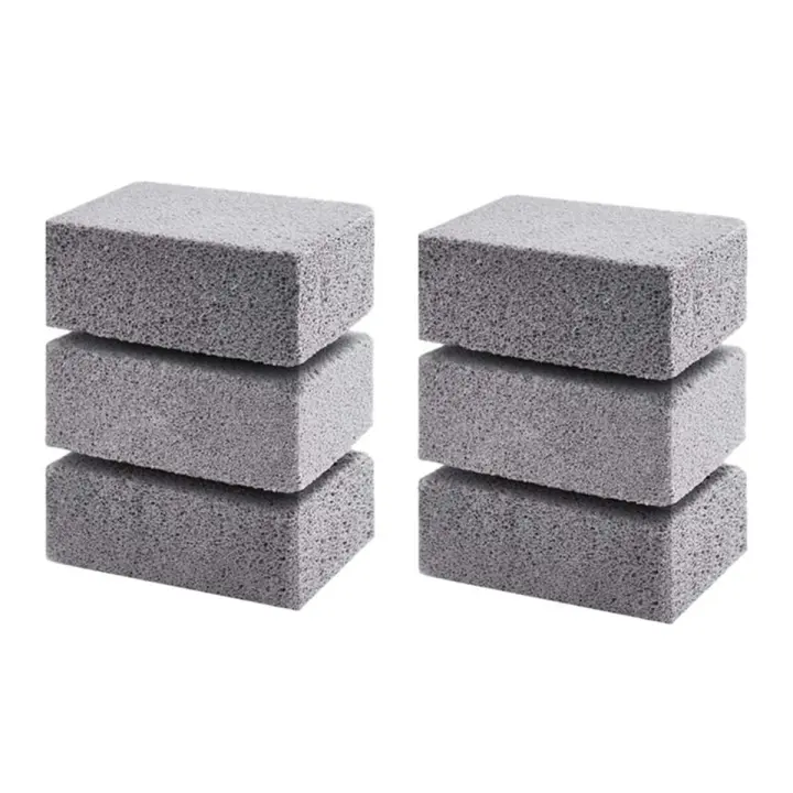 Bloque de ladrillo para limpieza de parrilla de barbacoa, 6 piezas, piedra de limpieza, bastidores, manchas, limpiador de grasa, Gadgets, herramientas de cocina - 1