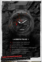 NORTH EDGE MARS3 reloj táctico  para hombre, pulsera deportiva resistente al agua hasta 50M, material de fibra de carbono - details 2