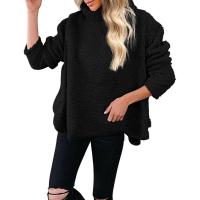 Jersey de cuello alto para mujer, sudaderas, tops de otoño e invierno - details 4