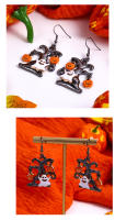 Pendientes de Halloween para Mujer, accesorio Gótico Punk, Araña Oscura, fantasía, Calabaza - details 1