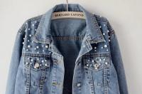 Chaqueta Vaquera Mujer 2025 - Bordada con Perlas y Detalles de Cuentas, Diseño Premium para Looks Casual y Elegante - Tejido Resistente y Cómodo - details 3