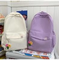 Mochila Impermeable de Nylon para Mujer Bolsa de Viaje Femenina Mochila Escolar para Niñas Adolescentes Bolsa de Libros de Color Sólido - details 29