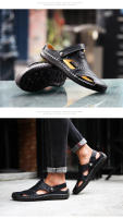 Sandalias de verano para hombre, sandalias de cuero para hombre, sandalias romanas clásicas, zapatillas suaves para exteriores, sandalias de goma para playa para hombre, sandalias de Trekking - details 15