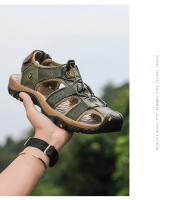 Sandalias De Verano Para Hombre, Zapatos Informales De Cuero Para Hombre, Sandalias Transpirables Para Exteriores Para Hombre, Zapatos De Playa, Zapatillas, Zapatos Romanos De Moda - details 11