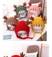 Gorro de Bebé de Ciervo Elk con Cuernos Cálido Gorro de Peluche para Invierno Otoño - details 6