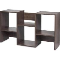 Estantería decorativa/estantes flotantes/Estantería de madera/Estantería con 4 estantes, oficina,modular, sala de estar, biblioteca - Display Shelf SRK-W3 - Marrón ceniza - details 20