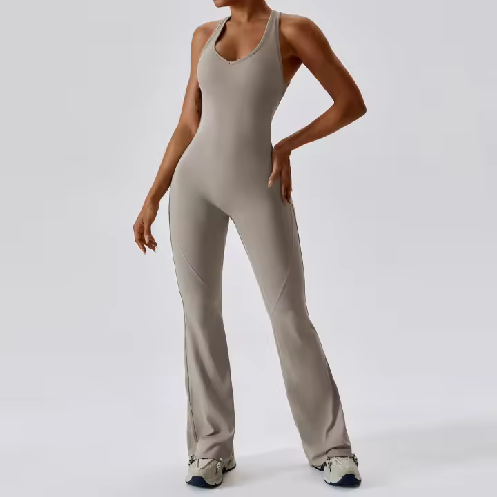 Mono de ballet para yoga, sin mangas, cojín para el pecho, alta elasticidad, ropa deportiva Fiess - 1