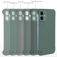 Funda de teléfono dura ultrafina sin bordes para iPhone 15 Plus 14 Plus 13 12 11 Pro Max, carcasa trasera mate a prueba de golpes sin marco - details 2