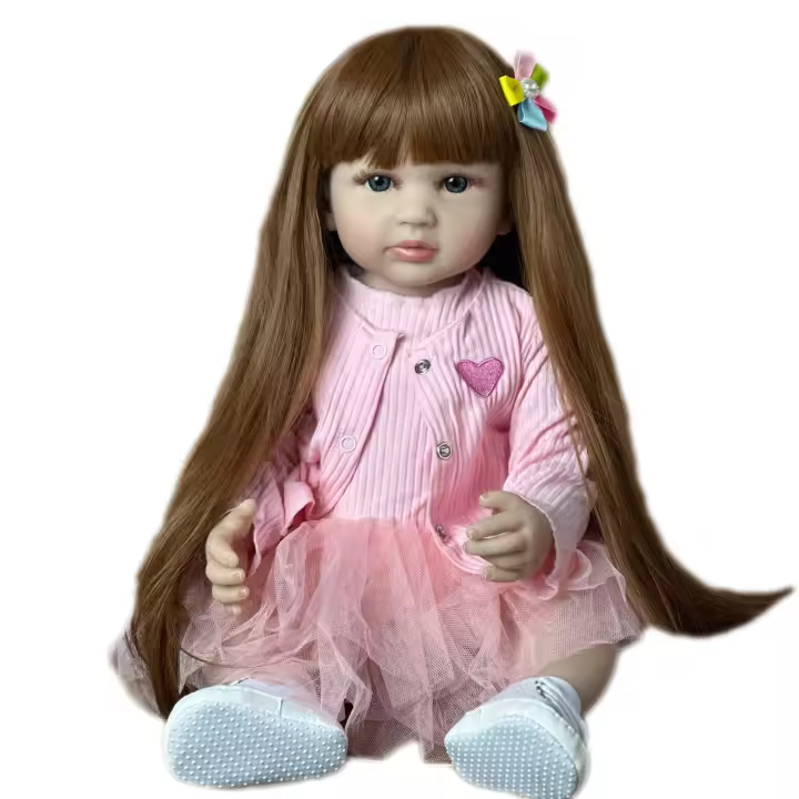 BZDOLL-Muñeca Reborn de cuerpo completo de silicona para niños, bebé recién nacido, Princesa, regalos de cumpleaños, 55cm, 22 pulgadas - 1