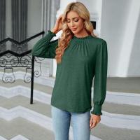 Tops con cuello para mujer, camiseta de algodón lisa holgada para otoño e invierno, camiseta elegante, moda, - details 19