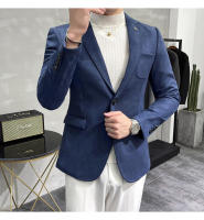 Traje de Abrigo de Piel de Ciervo de Alta Calidad Ajuste Delgado, Moda de Negocios Casual, Botón Único - details 4
