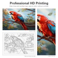 RUOPOTY-Kit de pintura por números para adultos, pintura moderna por números, pájaros, manualidades de animales, decoración para el hogar para colorear sobre Numb, regalo Diy - details 2