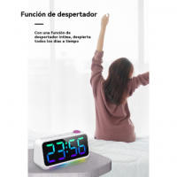 Reloj Despertador Inteligente Modelo Recargable con Tres Juegos de Alarma - details 5