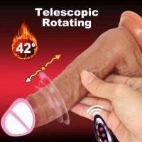 Leten Vibrador Telescópico Realista Juguete Intimo para Adultos con Calor Giratorio - details 4