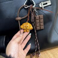 Cuerda trenzada para colgar en bolsa, colgante de hebilla de resorte de Chocolate, colgante de sentido superior, pan alcalino exquisito y encantador - details 3