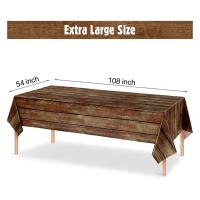 Mantel de Mesa de Madera Rústica Diseño Rectangular para Fiesta Paño de Mesa de Grano Retro - details 9