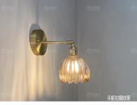 IWHD-Lámpara de pared de latón de estilo nórdico, luz creativa para espejo de baño, lectura de cabecera, candelabro de pared LED de cristal de cobre pequeño - details 26