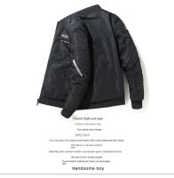 Chaqueta de piloto de la Fuerza Aérea para hombre, traje de béisbol de otoño/invierno, marca de moda, doble cara, grueso, grande - details 4