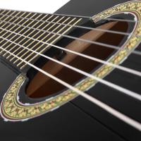Kit de Iniciación para Guitarra Clásica 4/4 39" con Soporte de Pared con Ganchos, Diapasón, Afinador, Funda, Paño de Pulir 6 Cuerdas de Nylon, Negro - details 8
