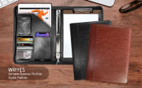 Organizador de Cartera de Cuero Suave WRIYES Portafolletito de Negocios Profesional con 3 Anillos - details 0