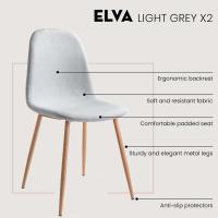 Pack de 2 sillas de Comedor, diseño nórdico con Asiento Acolchado y Respaldo ergonómico - details 12