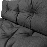 Cojines para Palets Juego de 2 Piezas, Impermeable para Interior y Exterior, Cojín de Asiento 120x80 cm, Respaldo 120x40 cm, Gris - details 4