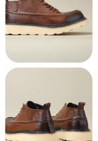 Botas de cuero de alta gama para hombres zapatos de piel de vaca pura zapatos altos de piel de vaca de primera capa - details 4