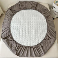 Bonenjoy-Funda de colchón acolchada, Sábana gruesa de Color sólido, Sábana elástica, ropa de cama para el hogar, sin funda de almohada, 1 unidad - details 10