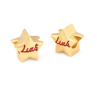 Pulseras de Brass Dorado Mate 4PCS Grande Agujero Abalorios para Hacer Joyas DIY - details 70