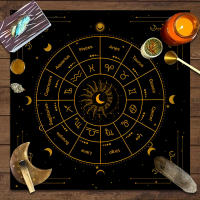 Mantel de Tarot Diseño de Astrología Zodiacal y Magia Ideal para Decoración de Juego de Cartas y Altar de Fase Lunar - details 5