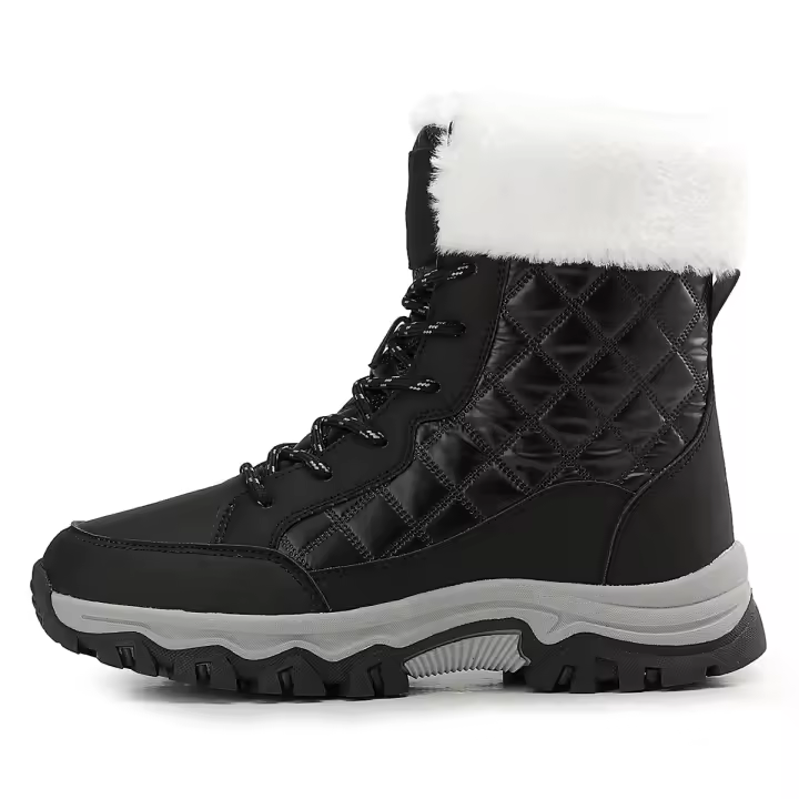 Botas de nieve Zapatos altos de algodón para exteriores para mujer Botas medias para mujer - 1
