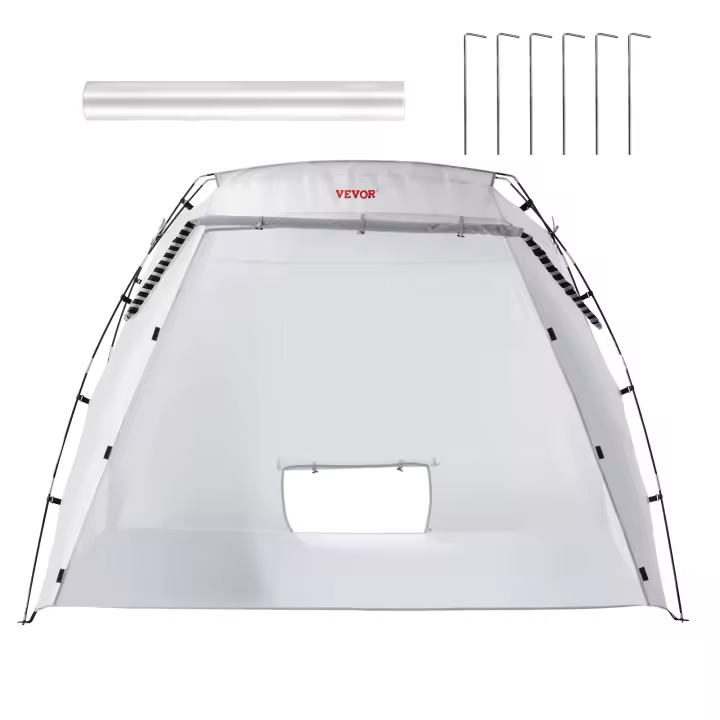 SucceBuy Refugio portátil de pintura en aerosol con piso incorporado y pantalla de malla, tienda de pintura emergente plegable para muebles y proyectos de bricolaje grandes - 1