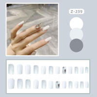 Material ABS suave falso blanco plateado cuadrado para uñas y piel - details 1
