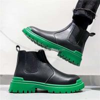 Nuevo Chaussure Femme 2025 antideslizante marca Color mezcla negro hombres blanco cuero verde Oxford botas cortas - details 0