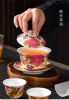 Taza individual cubierta de esmalte, tamaño cerámico de 300 ml, cuenco tritalento extra grande, juego de té Kung Fu para uso doméstico - details 8